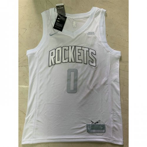 NBA 0 Westbrook 2020 Rockts MVP Maillot blanc